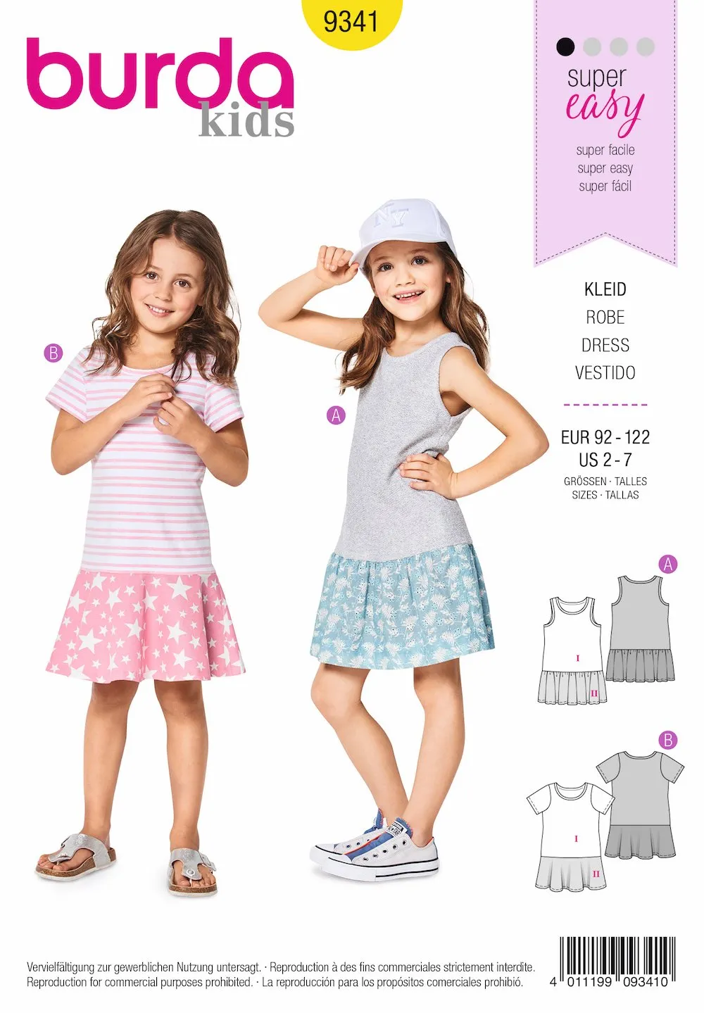 BD9341 Girls Summer Jersey Dresses