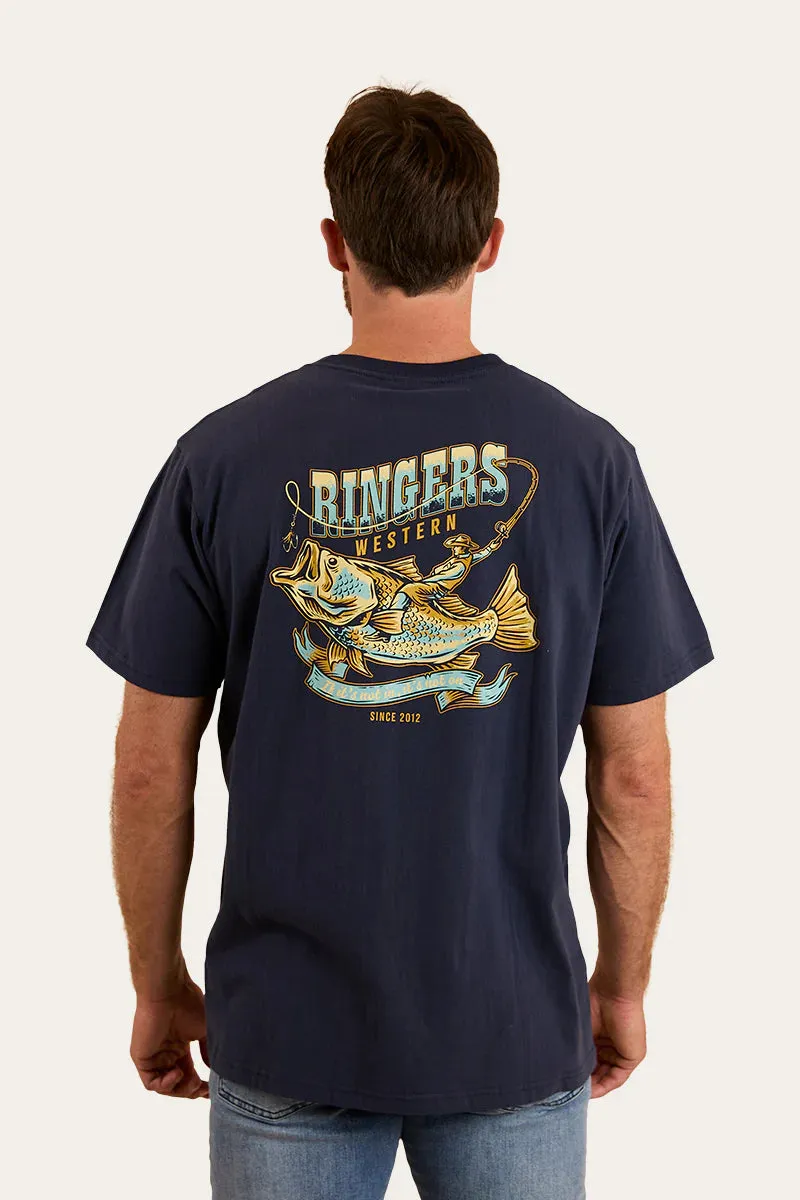 Buckin Barra Mens Loose Fit T-Shirt - NAVY