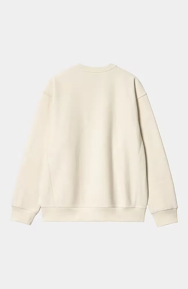 Carhartt Wip American Script Sweatshirt Natural lose fit