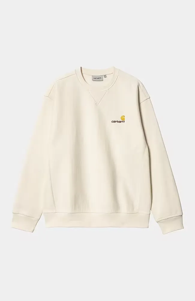 Carhartt Wip American Script Sweatshirt Natural lose fit