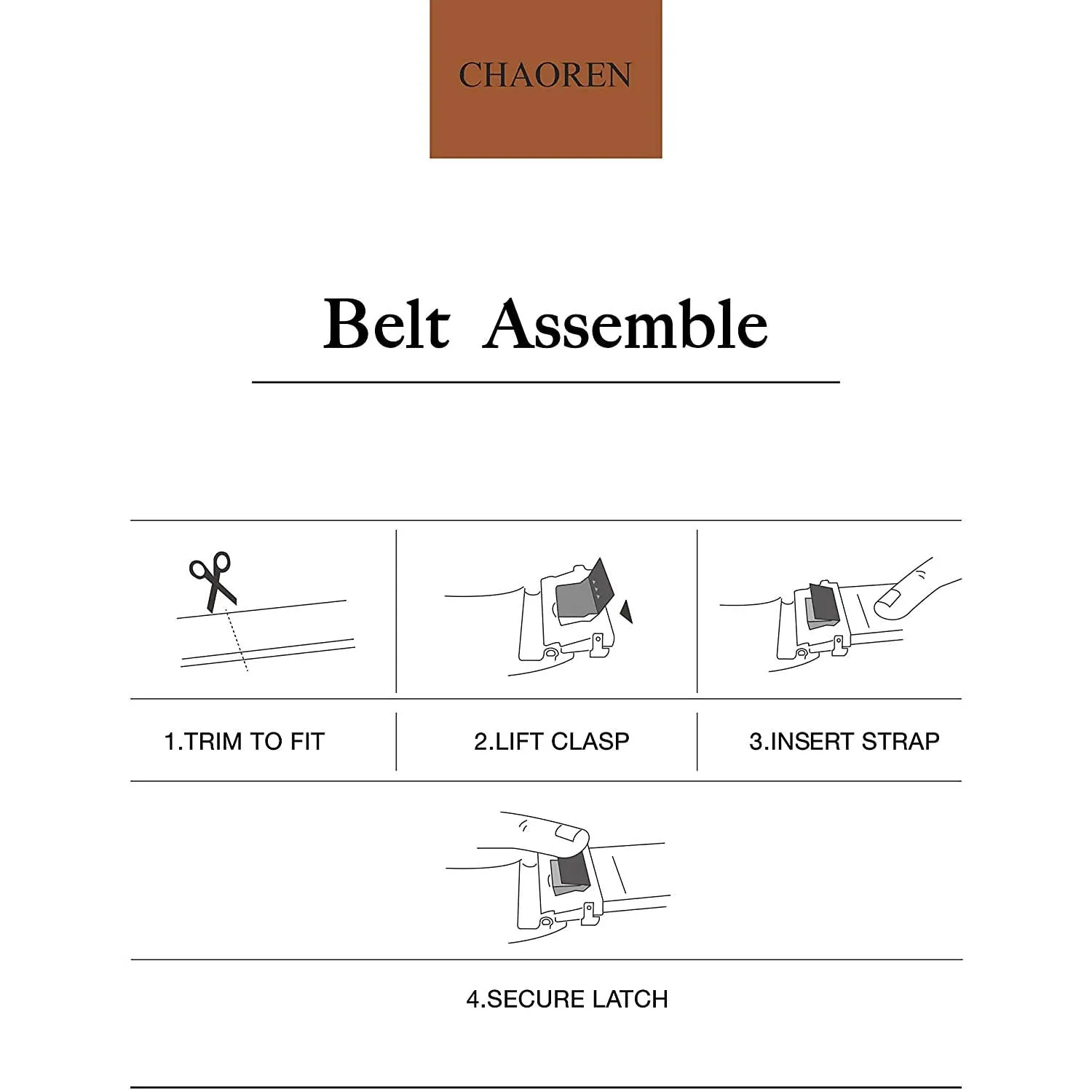 Chaoren Leather Ratchet Dress  Belt | with Automatic Slide | Gun Buckle W Black Dress Belt