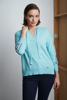 Divided Sweater - Aqua