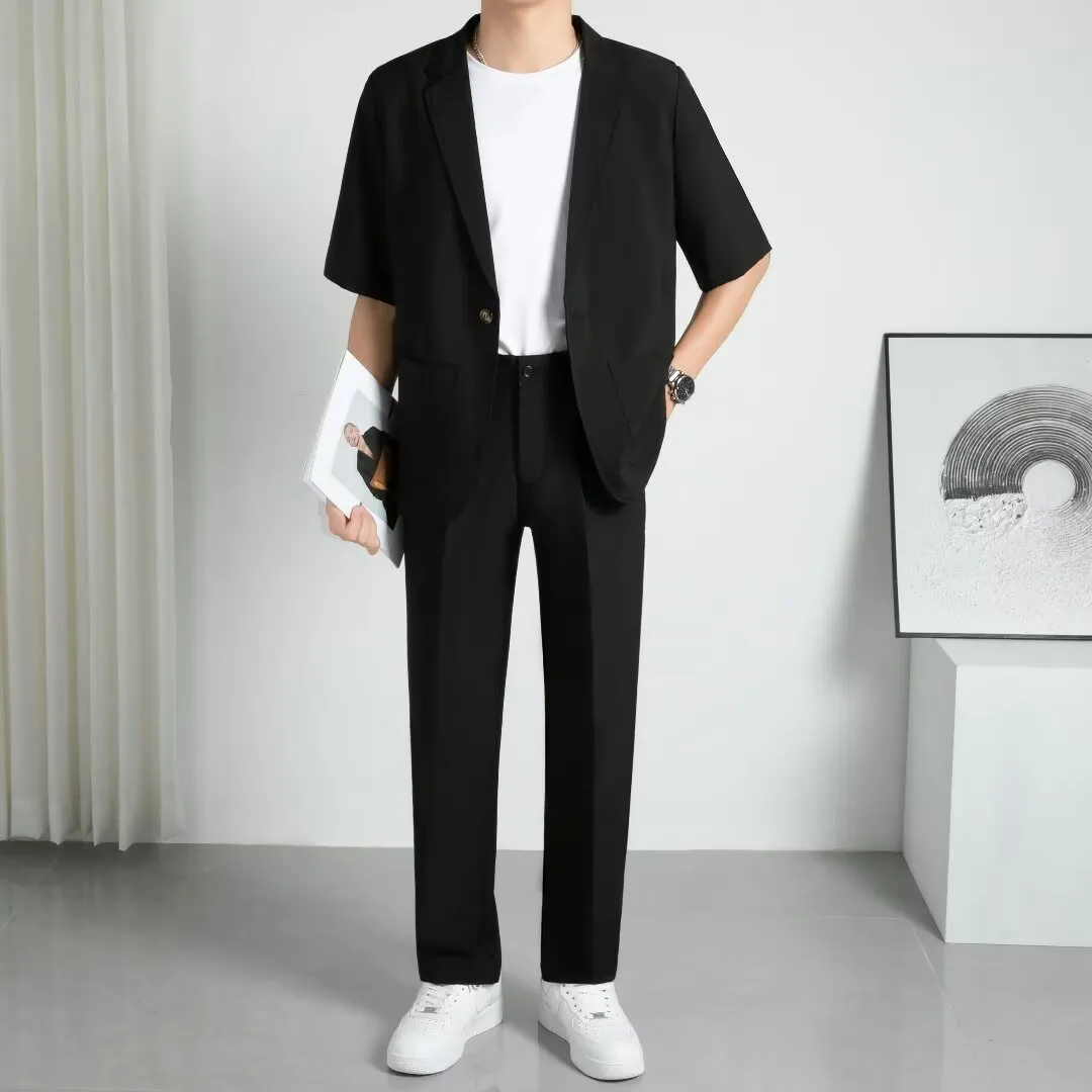 Fashionable All-matching Handsome Half Sleeve Small Suit Suit