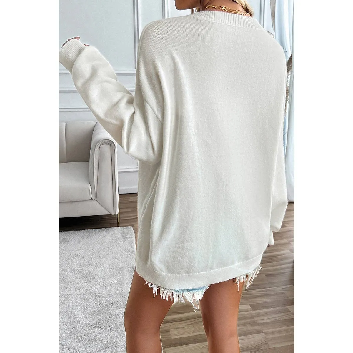 Knit Flag Loose Fit Sweater