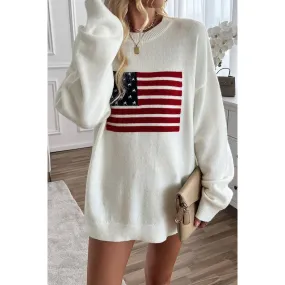 Knit Flag Loose Fit Sweater