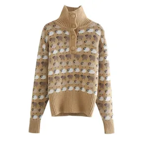 LOOSE JACQUARD KNITTED SWEATER