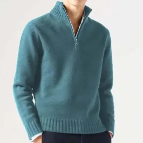 Men's Half-Zip Warm Sweater: Stylish & Comfortable Knitwear
