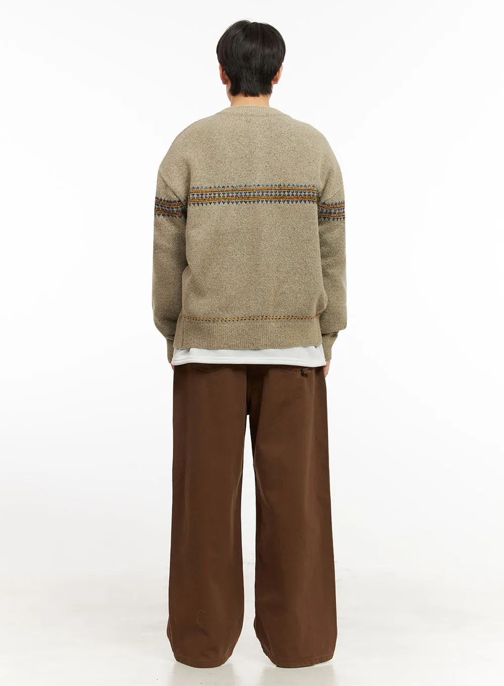 Men's Nordic Loose-Fit Cardigan IJ517