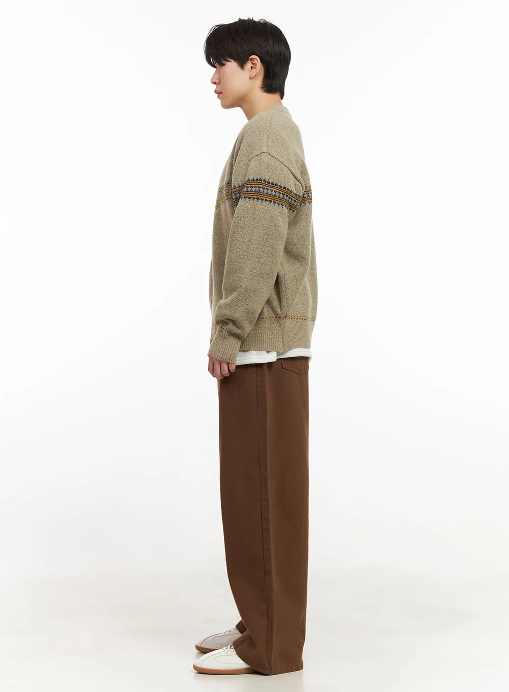 Men's Nordic Loose-Fit Cardigan IJ517