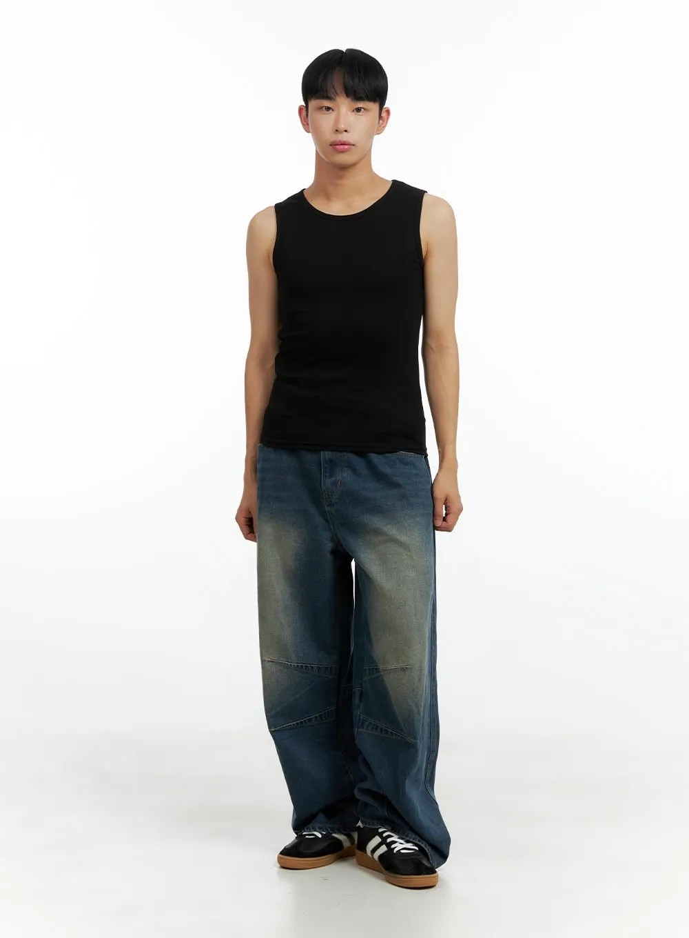 Men's Pintuck Loose Fit Jeans CL429