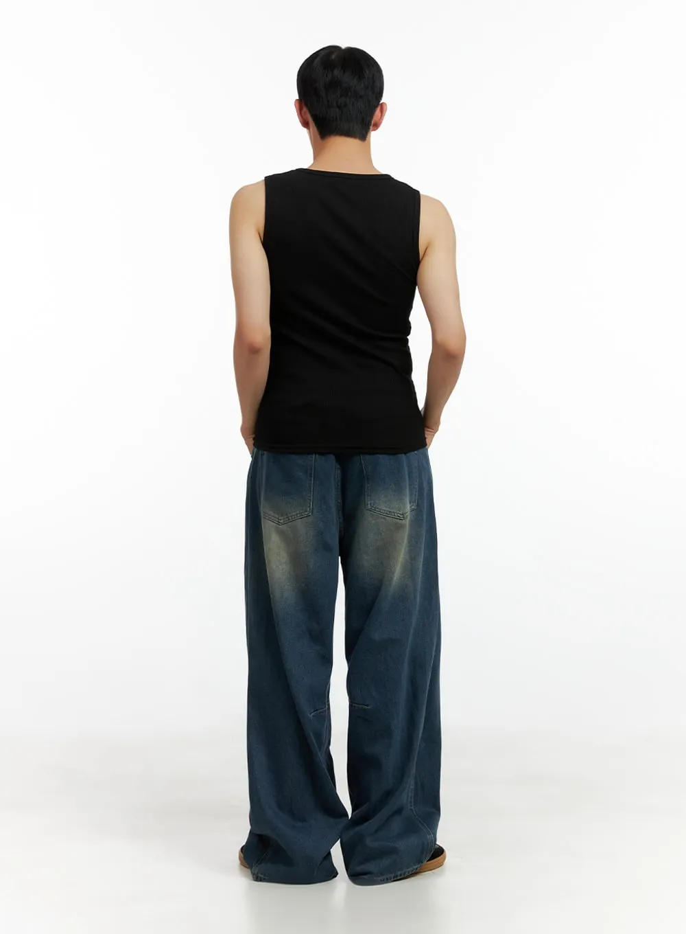 Men's Pintuck Loose Fit Jeans CL429