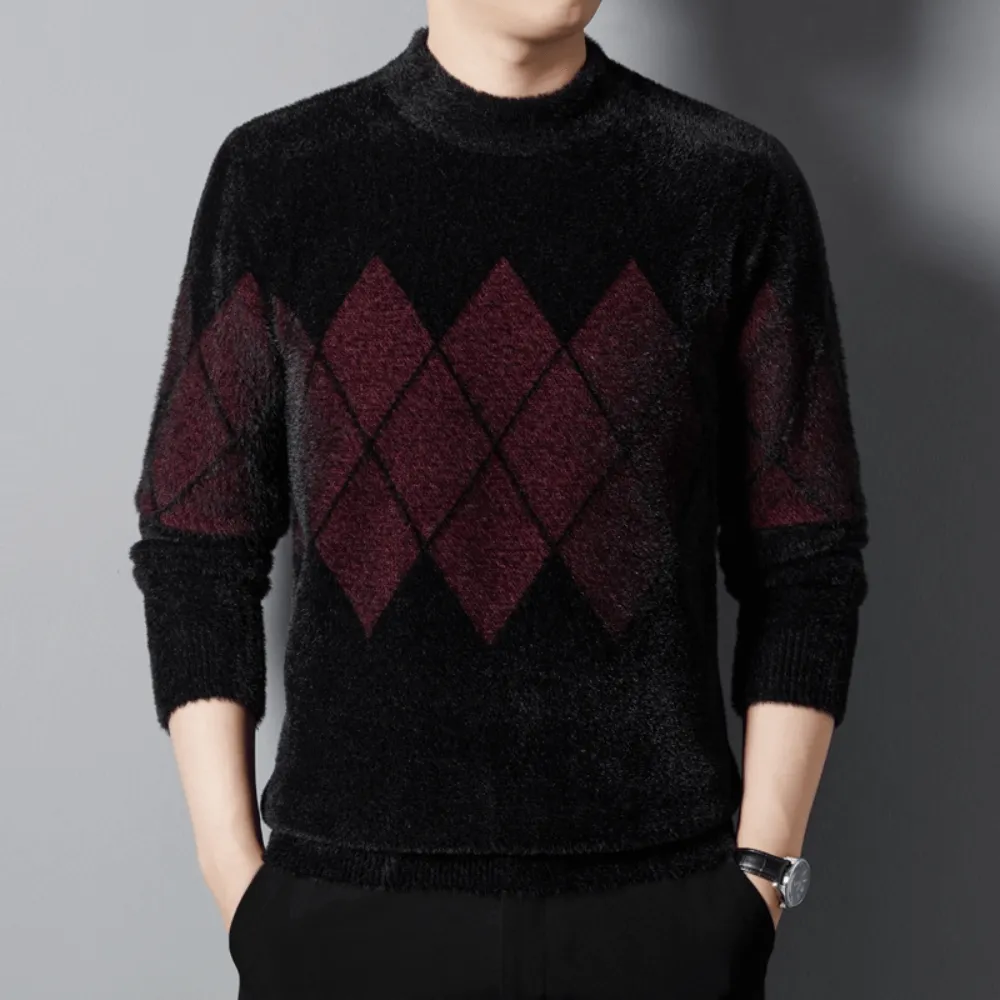 Men's Relaxed Fit Knitted Sweater - Cozy & Stylish