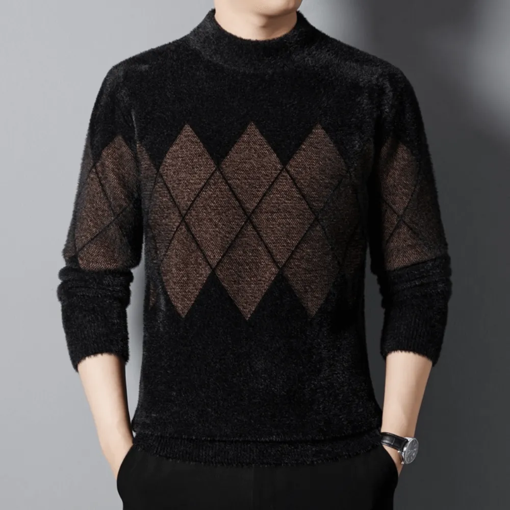 Men's Relaxed Fit Knitted Sweater - Cozy & Stylish