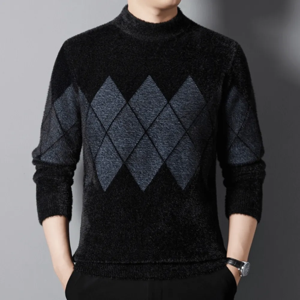 Men's Relaxed Fit Knitted Sweater - Cozy & Stylish