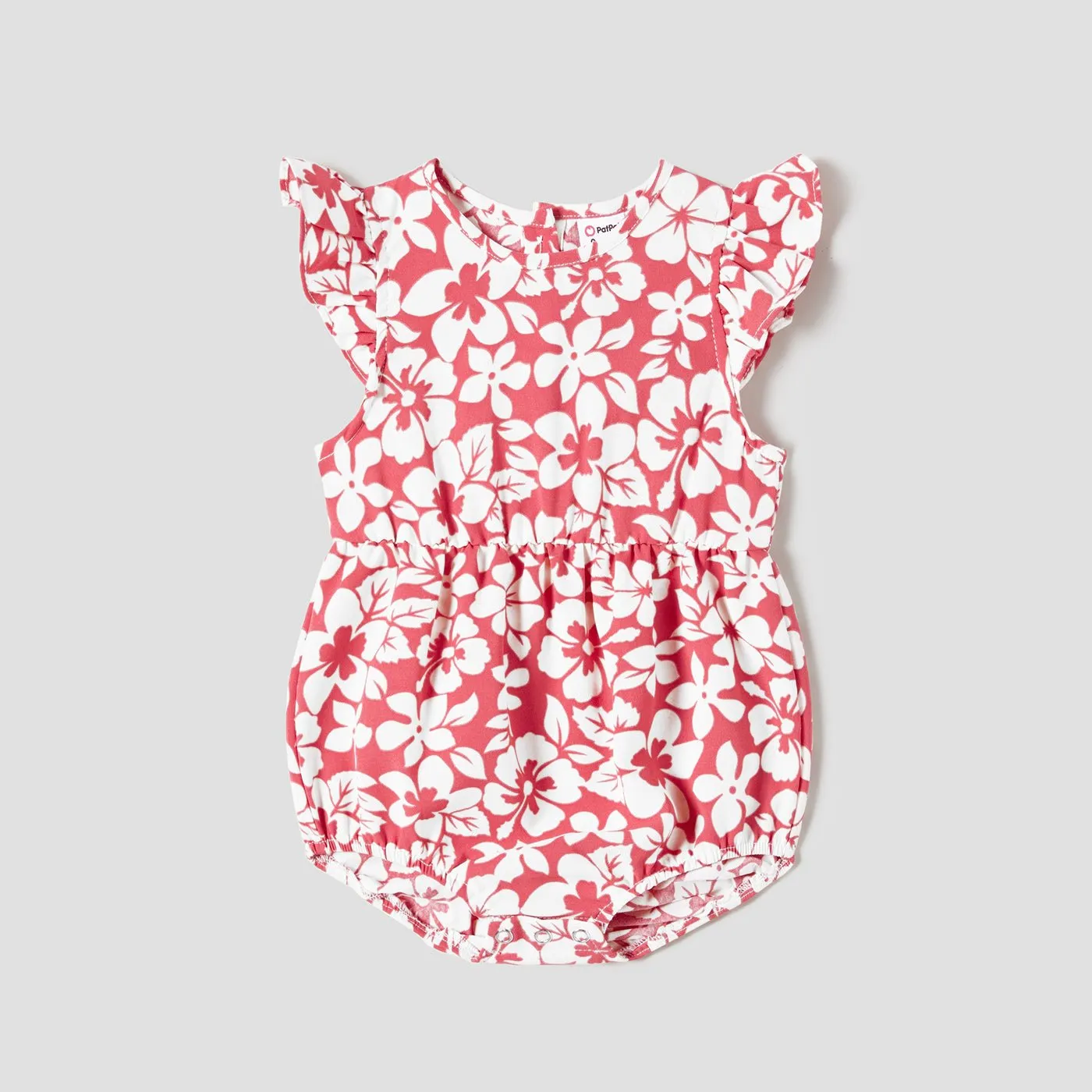 Mommy and Me Allover Floral Print Flutter-sleeve Belted Dresses