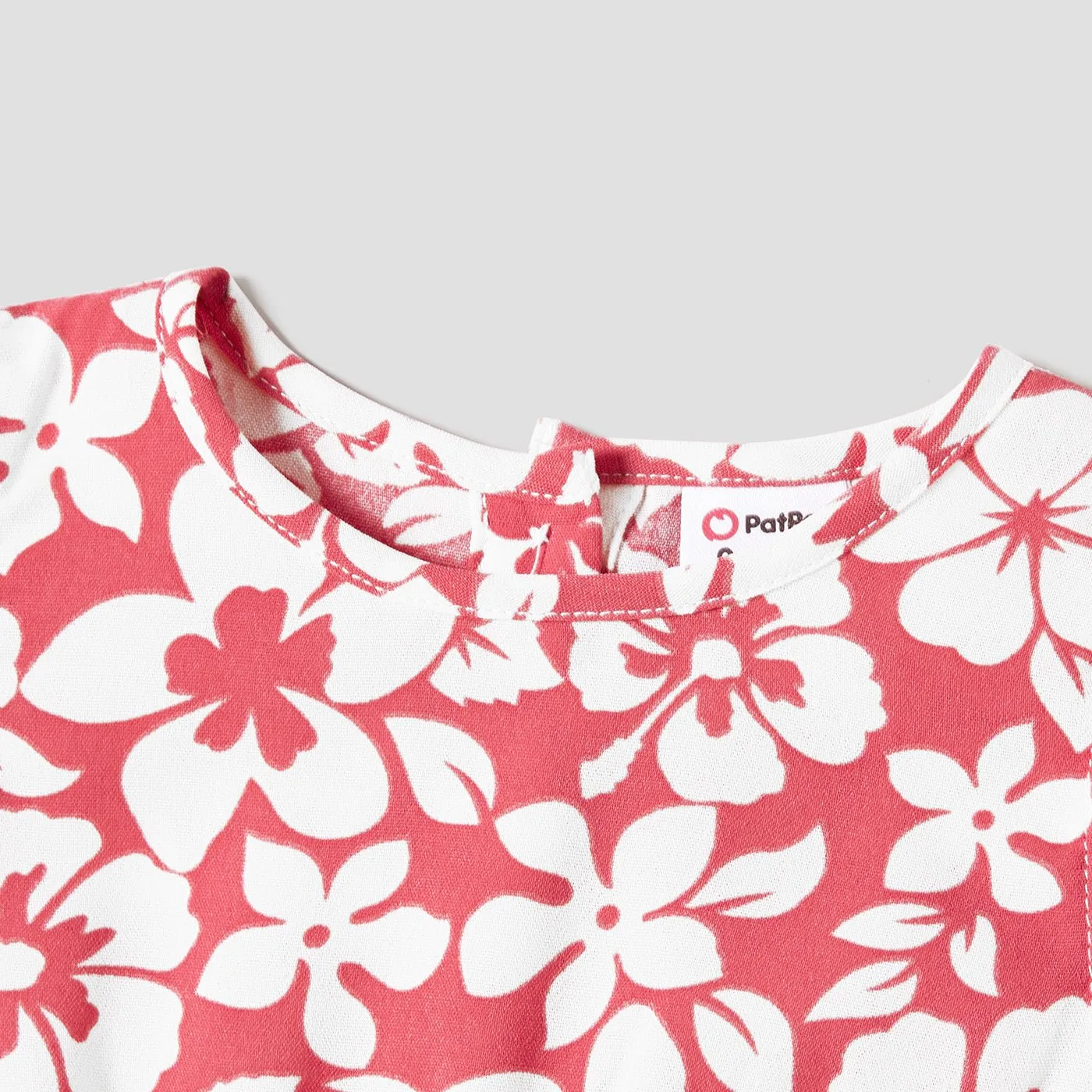 Mommy and Me Allover Floral Print Flutter-sleeve Belted Dresses