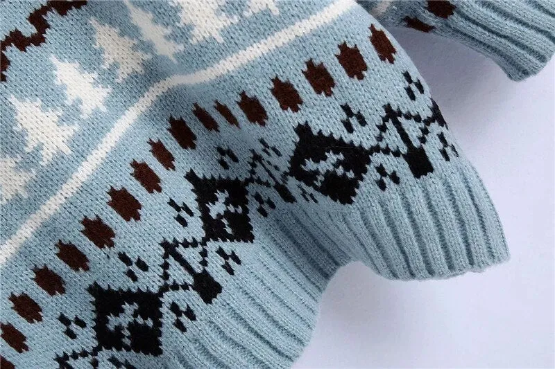 OVERSIZED JACQUARD KNITTED SWEATER