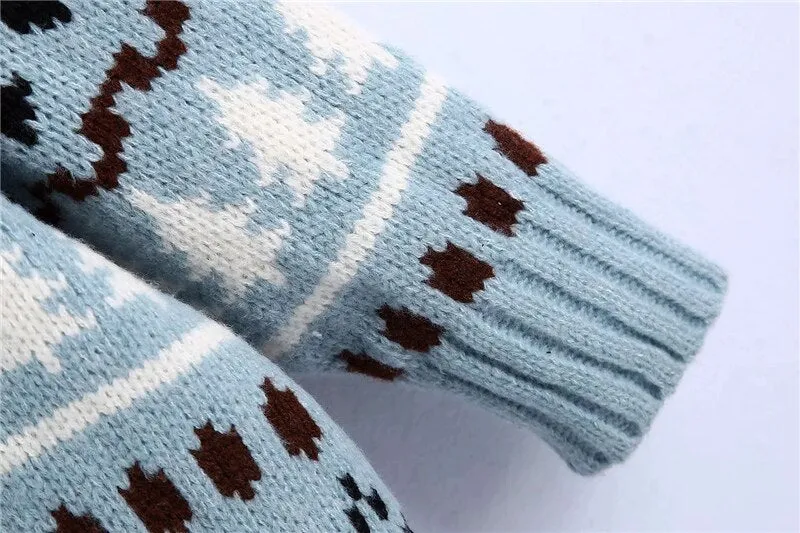 OVERSIZED JACQUARD KNITTED SWEATER