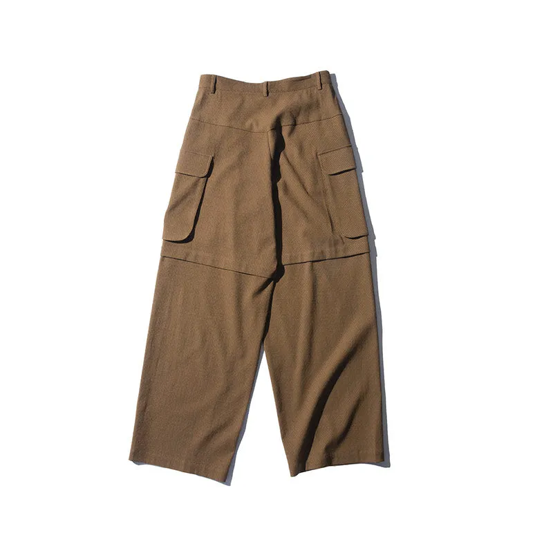 ROARINGWILD Loose Fit Cargo Pants Brown