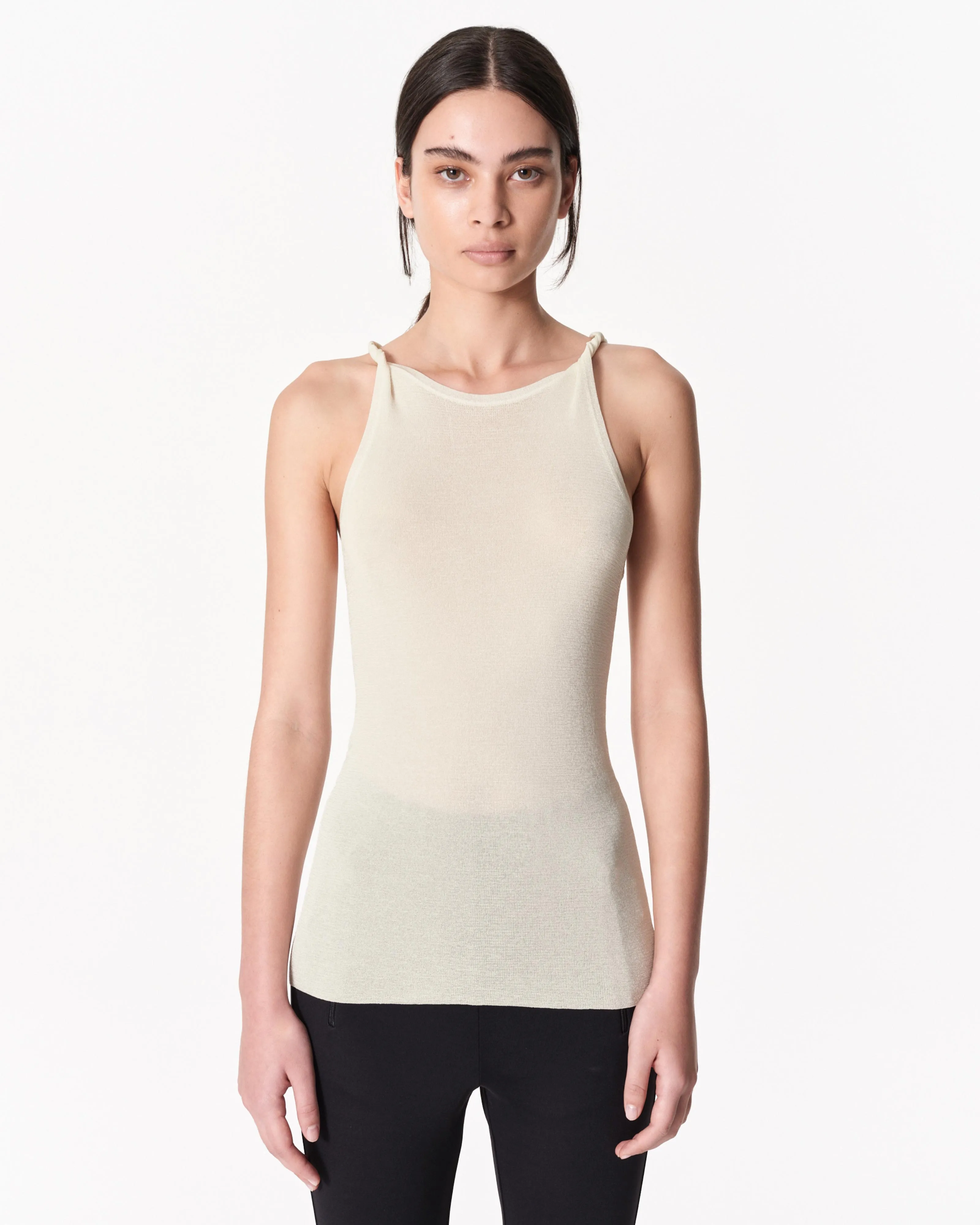 The Twisted Singlet - Ecru