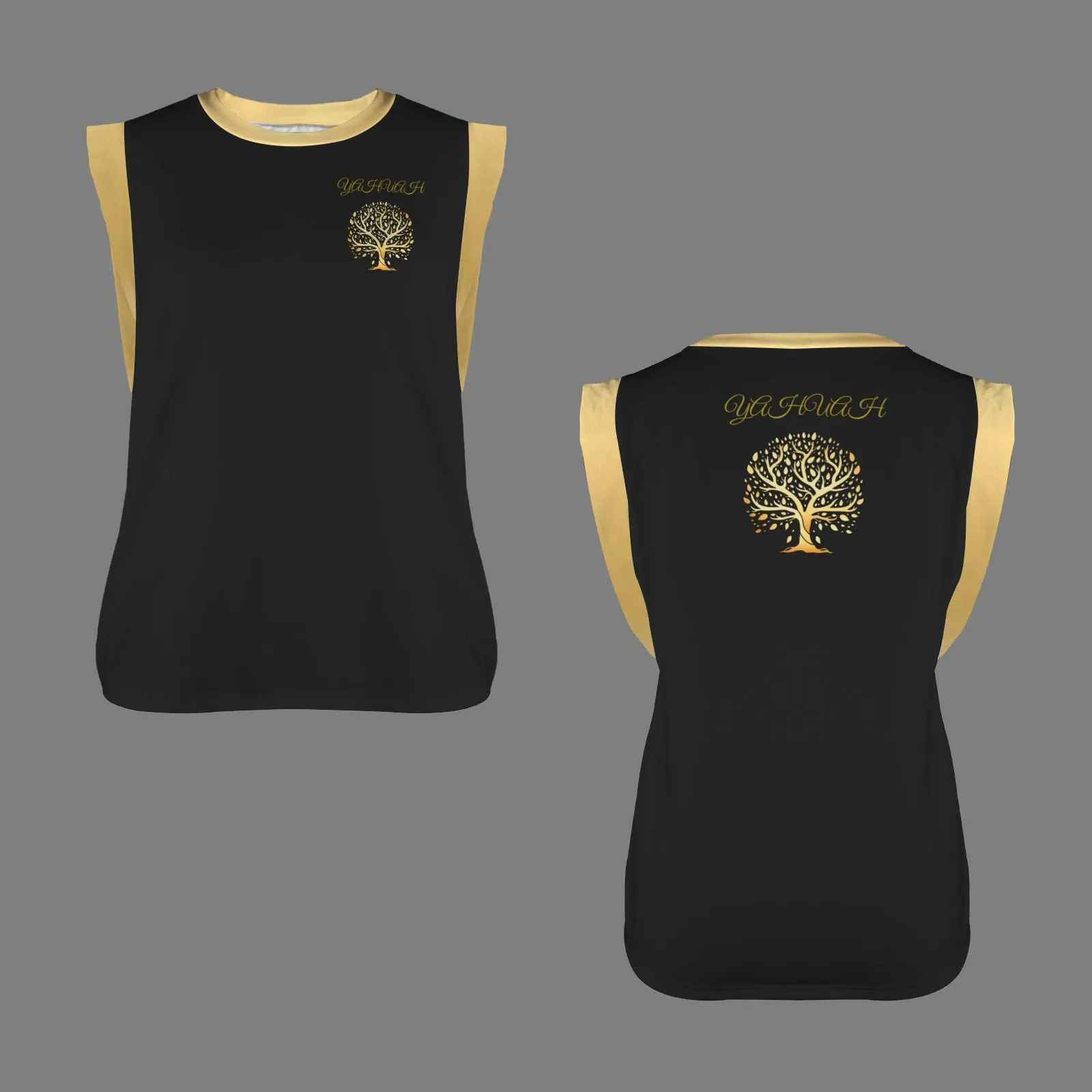 Yahuah-Tree of Life 01 Elect Ladies Designer Cap Sleeve T-shirt